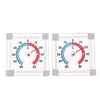 Indoor Outdoor Wall Window Dial Thermometer showing temperature readings in Celsius on two gauges.