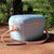 10L Hard Shell Cooler Box in light blue with shoulder strap, perfect for outdoor adventures.
