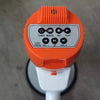 Close-up of Handheld Power Megaphone 50W control panel featuring power, volume, and music buttons.