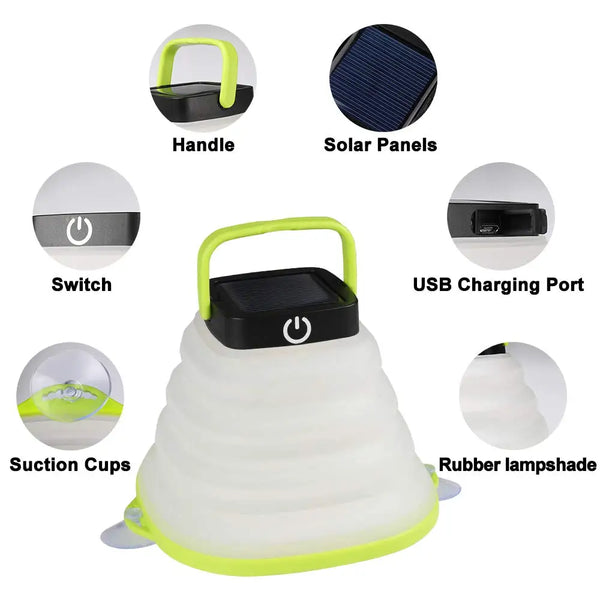 Waterproof Solar Powered Collapsible LED Lantern
