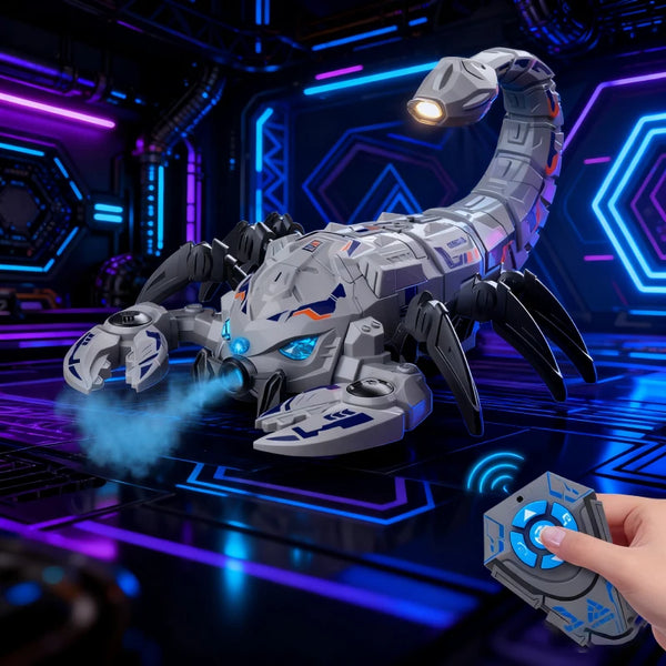 Remote Control Mechanical Spray Scorpion Toy with realistic movement and water mist spray effect.