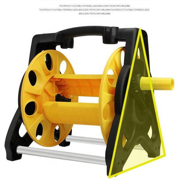 Wall-Mounted Garden Hose Reel with Spray Gun Set