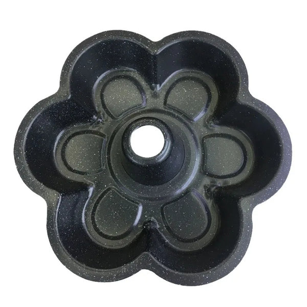 25cm Carbon Steel Flower Pattern Non-stick Cake Pan in a flower shape, perfect for baking beautiful desserts.