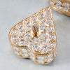 Vintage Crystal Metal European Love Princess Jewelry Box with sparkling crystals in a heart shape.
