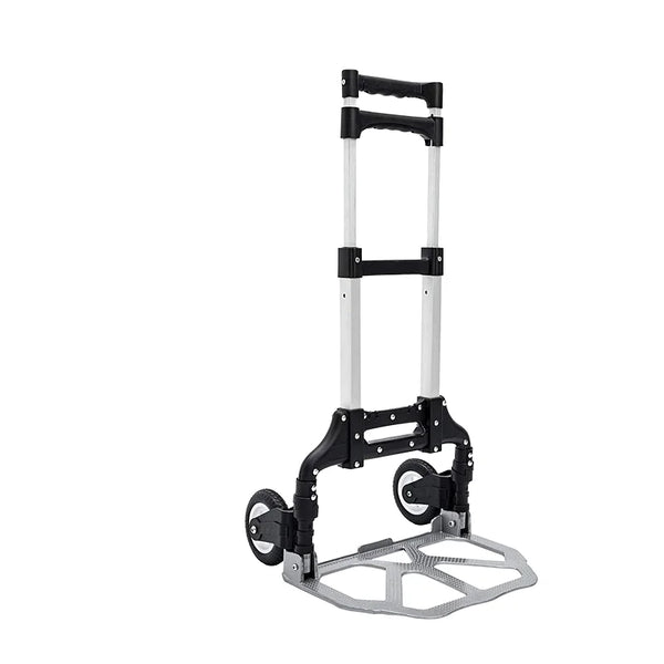 Lightweight Household Suitcase Cart with an adjustable handle and sturdy wheels for easy transportation of goods.