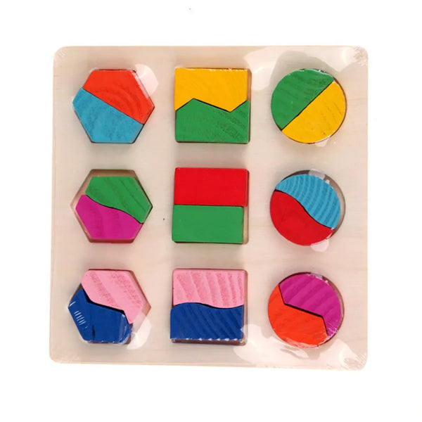 Wooden Shape Matching Peg Puzzle Learning Board