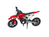 24V Electric Dirt Bike in red and white, designed for kids to enjoy off-road adventures safely.