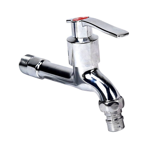 Chrome Plated Brass Bib Tap with a polished finish for laundry or garden use, resistant to moisture.