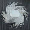Silver Sparkle Sun Design Charger Plate with a modern swirl pattern, perfect for elegant table settings.