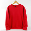 Unisex Oversized Blank Hoodies in vibrant red color, showcasing a relaxed fit and stylish design for all genders.