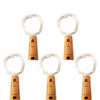 Cork Bottle Light LED Bar, set of five decorative bottle stoppers with LED fairy lights for party decor.