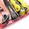 Close-up of tools from the 6 Piece Multi Purpose Household Woodworking Tool Kit, featuring a variety of essential hand tools.