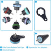 28 Piece Universal Radiator Pressure Tester Kit components including radiator test caps and universal adapter.