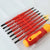 32-in-1 Insulated Precision Screwdriver Kit with red and yellow screwdrivers in a clear storage case.