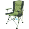 Horseshoe Portable Folding Outdoor Chair in green color, perfect for camping and outdoor activities.