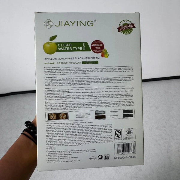 Ammonia Free Black Hair Dye Cream with Apple Scent