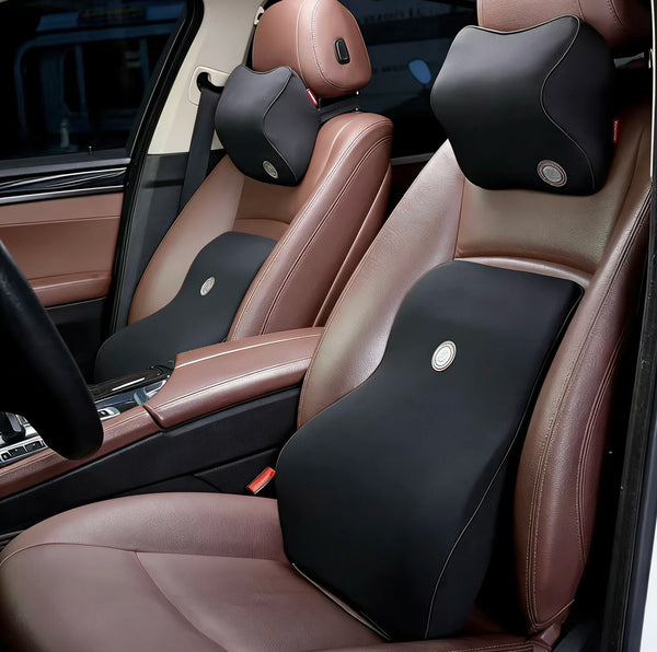 Memory Foam Car Headrest and Backrest Kit