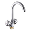 Dual Handle Chrome Kitchen Sink Mixer Tap