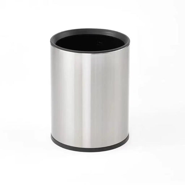 Double-Layer Stainless Steel Open-Top Trash Can