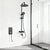 Modern Shower System Set with Handheld Spray installed in a modern shower setting with sleek fixtures.