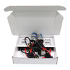 4000k LED Headlight Bulbs components in an open box, showcasing lighting equipment for vehicle upgrade.
