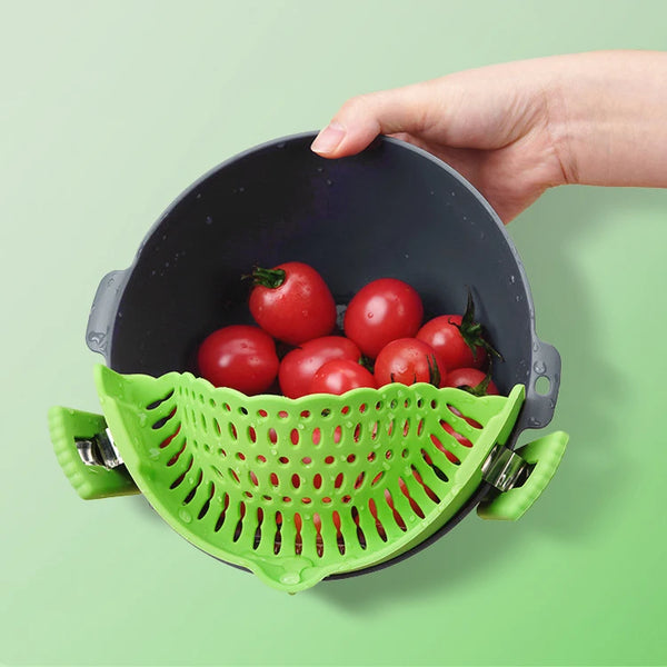 Collapsible Silicone Food Strainer Kitchen Colander