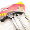 Close-up of a hammer from the 6 Piece Multi Purpose Household Woodworking Tool Kit packaging.