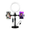 6 Inch LED Selfie Ring Light with Dual Phone Stand