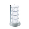 Rotating Condiment Rack with Stackable Spice Bowls
