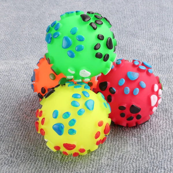 Colorful Cute Rolling Vinyl Squeaky Dog Chew Toy
