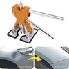 Portable Car Dent Puller Machine Full Dent Repair Kit demonstrating before and after repair results on a vehicle.