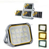 Strong Mobile Portable Camping Solar Light with folding solar panels and bright LED bulbs for outdoor use.
