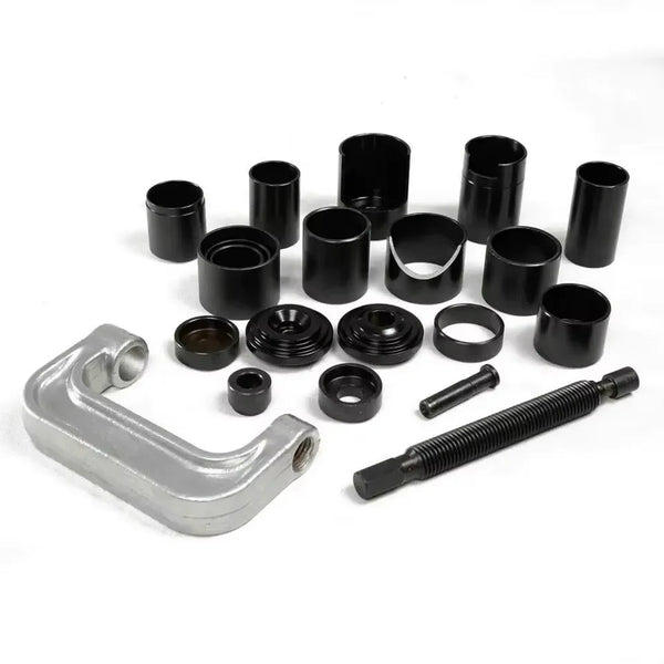 21 Piece Heavy Duty Ball Joint Removal Tool Kit including various tool components for suspension work.