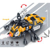 Remote Control STEM Robot Bee Toy with Spray in orange color, showcasing features like sound and movement.