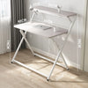 Metal Legs Folding Computer Desk with adjustable height, portable design, and clean modern aesthetic.