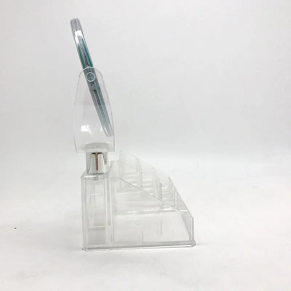 2Plastic Makeup Mirror Storage Organizer