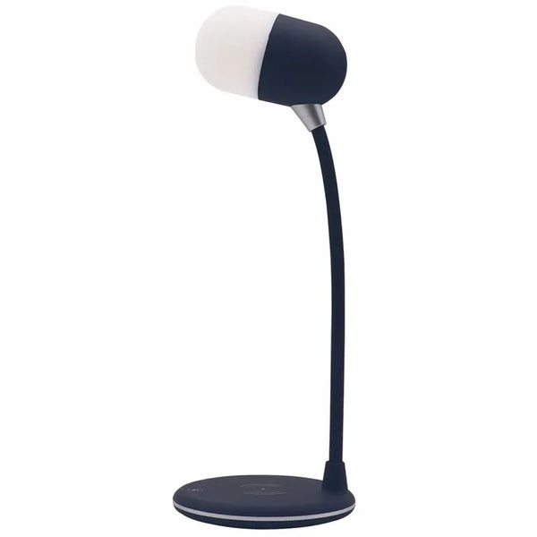 Wireless 15W Charging Bluetooth Speaker with LED Touch Lamp showcasing its stylish design and functionality.