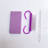 Portable Manicure 6-piece Set tools including a nail file, brush, and cuticle stick.
