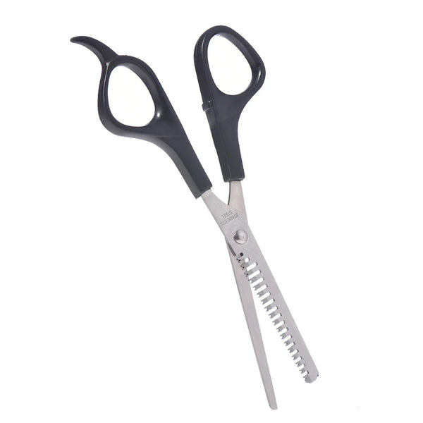 Portable Stainless Steel Hairdressing Thinning Scissors for achieving professional hair texture at home.