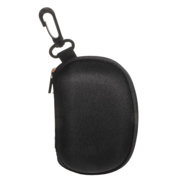 Ergonomic Anti-Slip Rubber Workout Grips compact case with zipper and carabiner clip for easy transport.