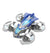 Rotating Aircraft Friction Inertia Stunt Car in blue and gray design with spinning propellers.