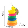 Rainbow Duck Stacking Tower Toy with colorful rings, designed for sensory development and motor skills in infants.
