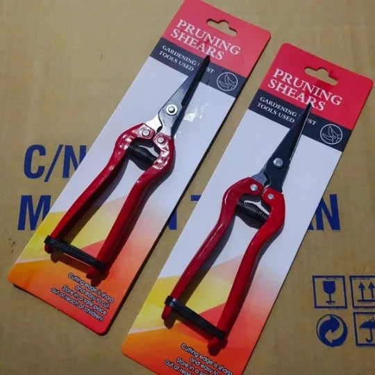Garden Pruning Shears Stainless Steel 20cm on packaging, ideal for trimming stems and small branches.