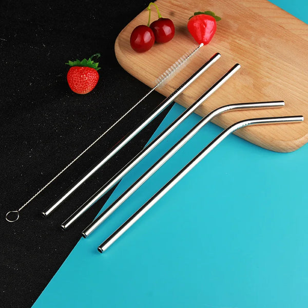 Stainless Steel Reusable Straw Set