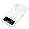 Super Slim Portable Mini Power Bank 10000mAh with digital display and sleek white design.