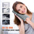 Smiling woman using Graphene USB Hand Warmer Bag, highlighting 5V 2A USB low voltage power supply features.