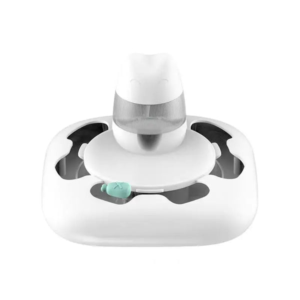 Automatic Interactive IQ Puzzle Feeder Toy designed for cats, featuring treat dispensing and interactive play.