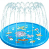 Outdoor Kids Water Spray Play Pool with colorful dolphin design and water spraying for fun summer activities.