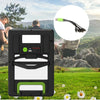 IP65 LED Portable Mini Solar Panel Light with solar charging cables, perfect for outdoor activities and emergency use.