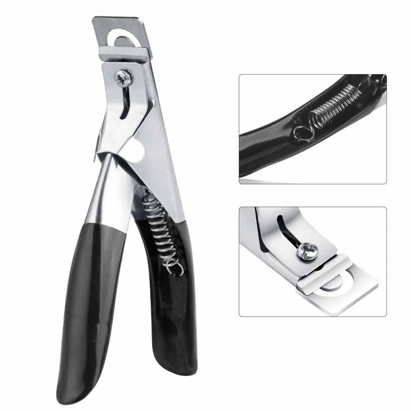 U-shaped Nail Art Clippers with stainless steel blade and ergonomic handle for precise nail shaping.